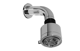 Shower head 5-function with shower arm - complete set