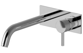 Wall-mounted basin mixer with 23,5cm spout - Trim only