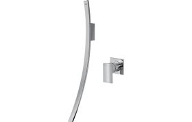 Washbasin mixer with wall-mounted handle 