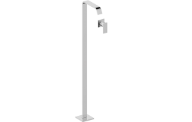 Floor-mounted washbasin spout with wall-mounted mixer - Trim only