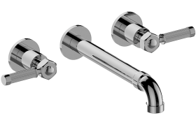 Wall-mounted basin mixer with 23,4cm spout - Trim only