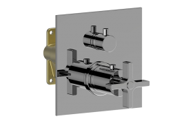 3/4” concealed thermostatic and cut-off valve - Trim only