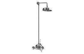 Thermostatic wall-mounted shower system with showerhead