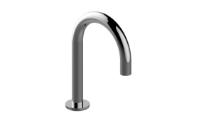 Electronic deck-mounted basin mixer