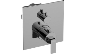 3/4” concealed thermostatic and cut-off valve - Trim only