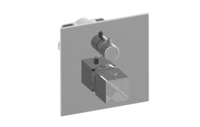 3/4” concealed thermostatic and cut-off valve - Trim only