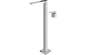 Floor-mounted washbasin spout with deck-mounted mixer (Trim only)