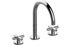 Three-hole washbasin mixer