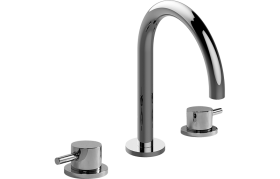 Three-hole washbasin mixer