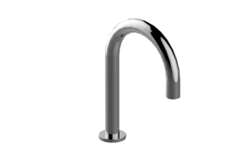 Electronic deck-mounted basin mixer