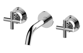 M.E. Wall-mounted basin mixer with 14,8cm spout - Trim only