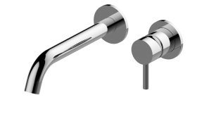 Wall-mounted basin mixer with 23,2cm spout - Trim only