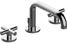 Three-hole washbasin mixer