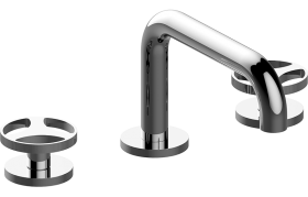 Three-hole washbasin mixer