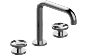 Three-hole washbasin mixer