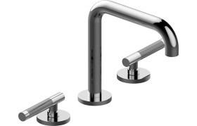 Three-hole washbasin mixer