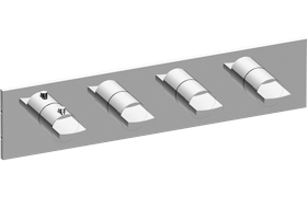 M-Series Valve horizontal Trim with Four Handles - Trim only