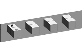 M-Series Valve horizontal Trim with Four Handles - Trim only