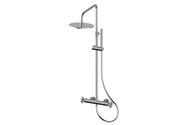 Vintage Wall-mounted thermostatic shower column with handshower and showerhead