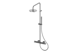 Harley Wall-mounted thermostatic shower column with handshower and showerhead