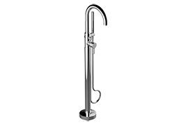 Floor-mounted bathtub mixer