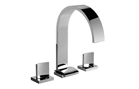 Three-hole washbasin mixer