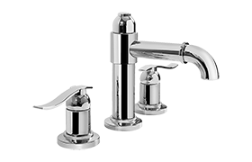 Three-hole washbasin mixer