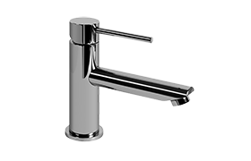 Single lever basin mixer with manual pop-up waste - 12cm spout